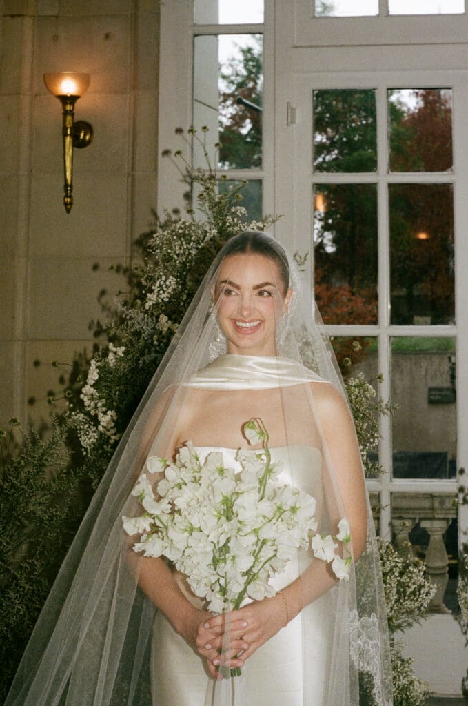 Knoxville & Nashville, Tennessee Film Wedding Photography by Ashlyn McKenna Photo at the Hermitage Hotel in the Veranda / Editorial / Classy 