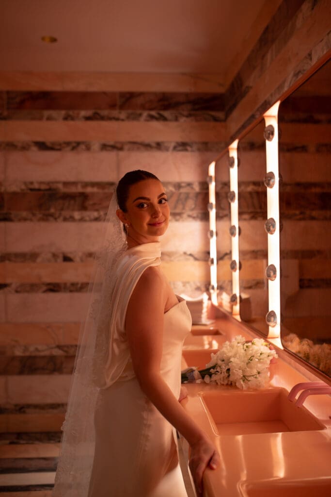 Romantic wedding portrait of the bride at The Hermitage Hotel in Nashville, Tennessee by Ashlyn McKenna Photo