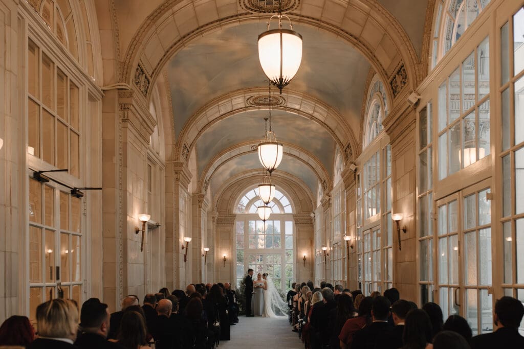 Knoxville & Nashville, Tennessee Film Wedding Photography by Ashlyn McKenna Photo at the Hermitage Hotel in the Veranda / Editorial / Classy 